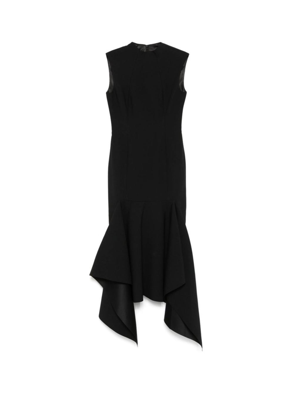 Solace London Black Sleeveless Mermaid Hem Dress